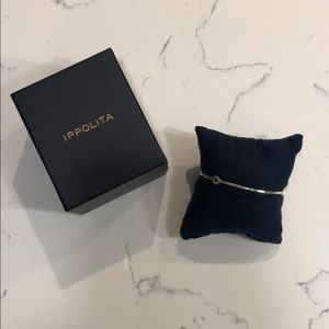 Ippolita sterling silver three stone bracelet